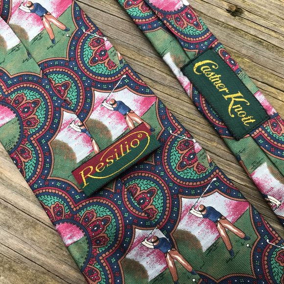 Resilio Men Tie Golf Print Neck Tie Castner Knott - Picture 6 of 9